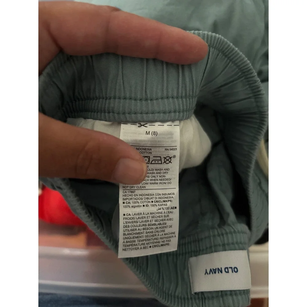 Old Navy Boys Size M 8 Pull On Shorts Bundle Khaki Gray Sage Green 3 Pack